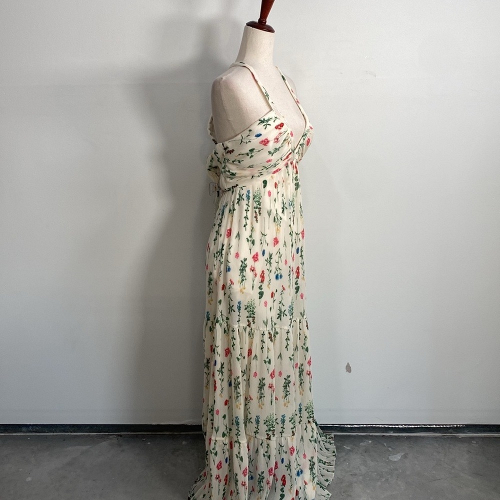 CeCe  Sleeveless Floral Open Back Maxi Dress Wedding Guest 12 - Picture 5 of 14